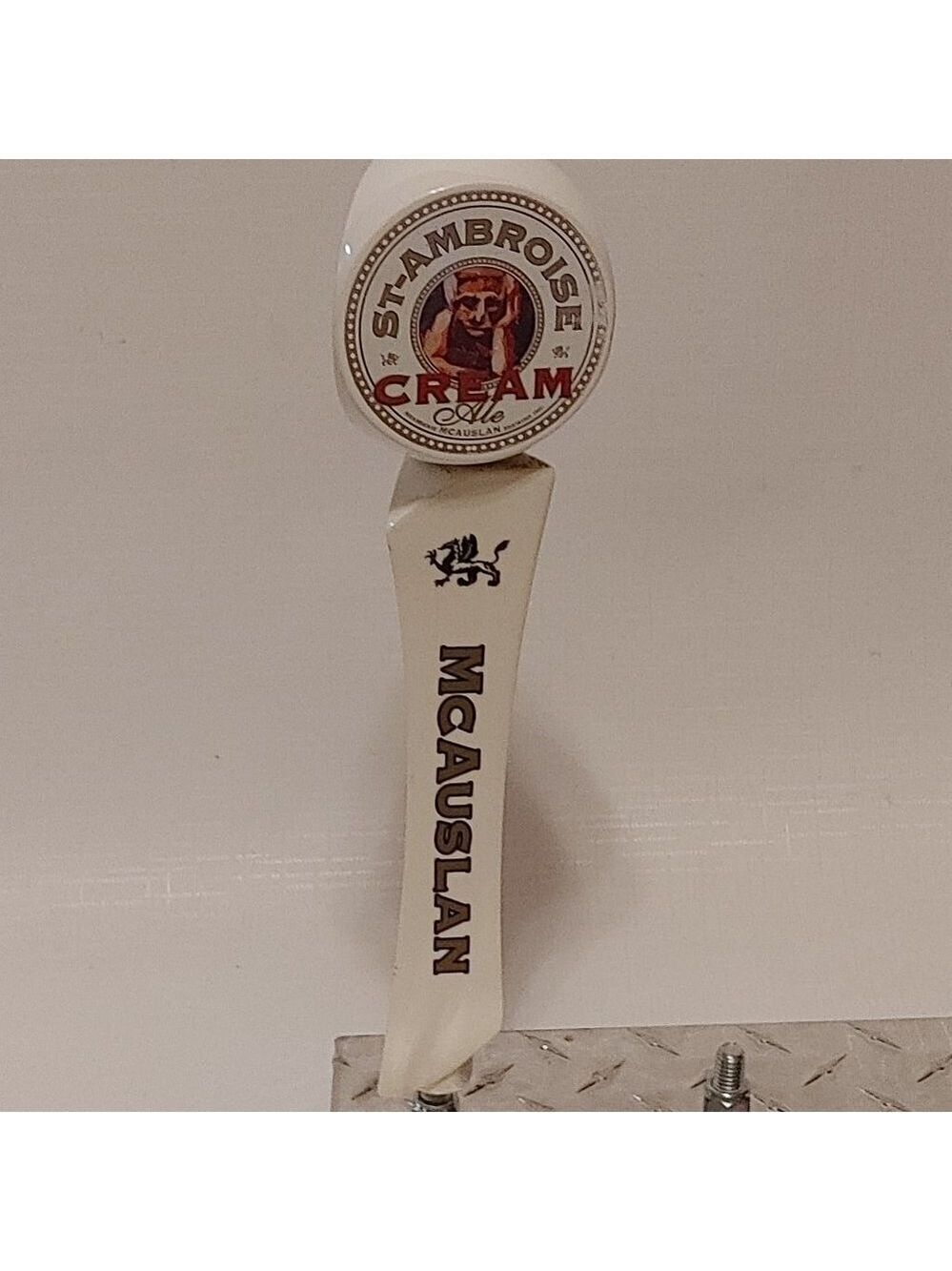 St. Ambroise Beer Tap Handle McAuslan Brewery Cream Ale TALL